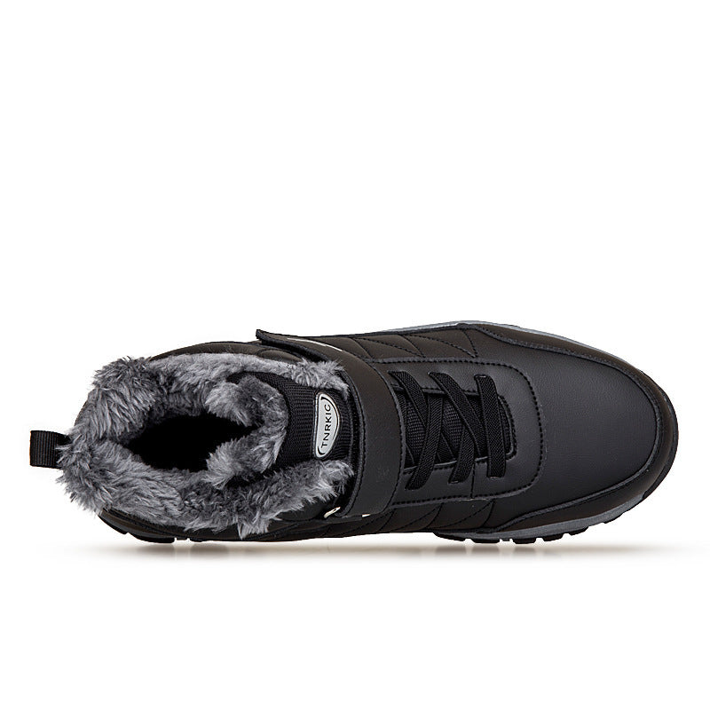 Men's High-top Travel Fleece-lined Hiking Shoes