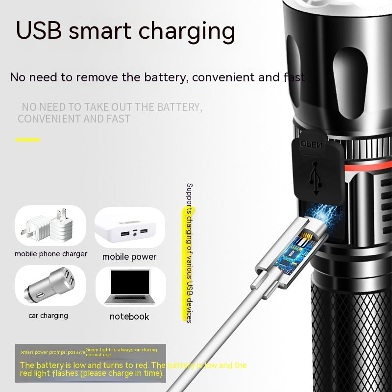 Outdoor Camping Telescopic Flashlight
