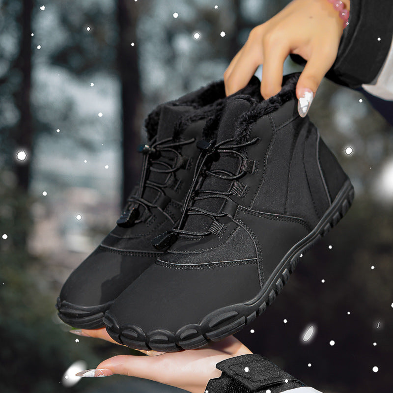 Outdoor Waterproof Fleece-lined Cotton-padded Shoes