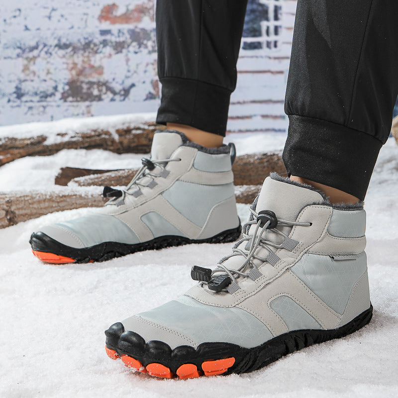 Fleece-lined Water-repellent Five-finger Snow Boots