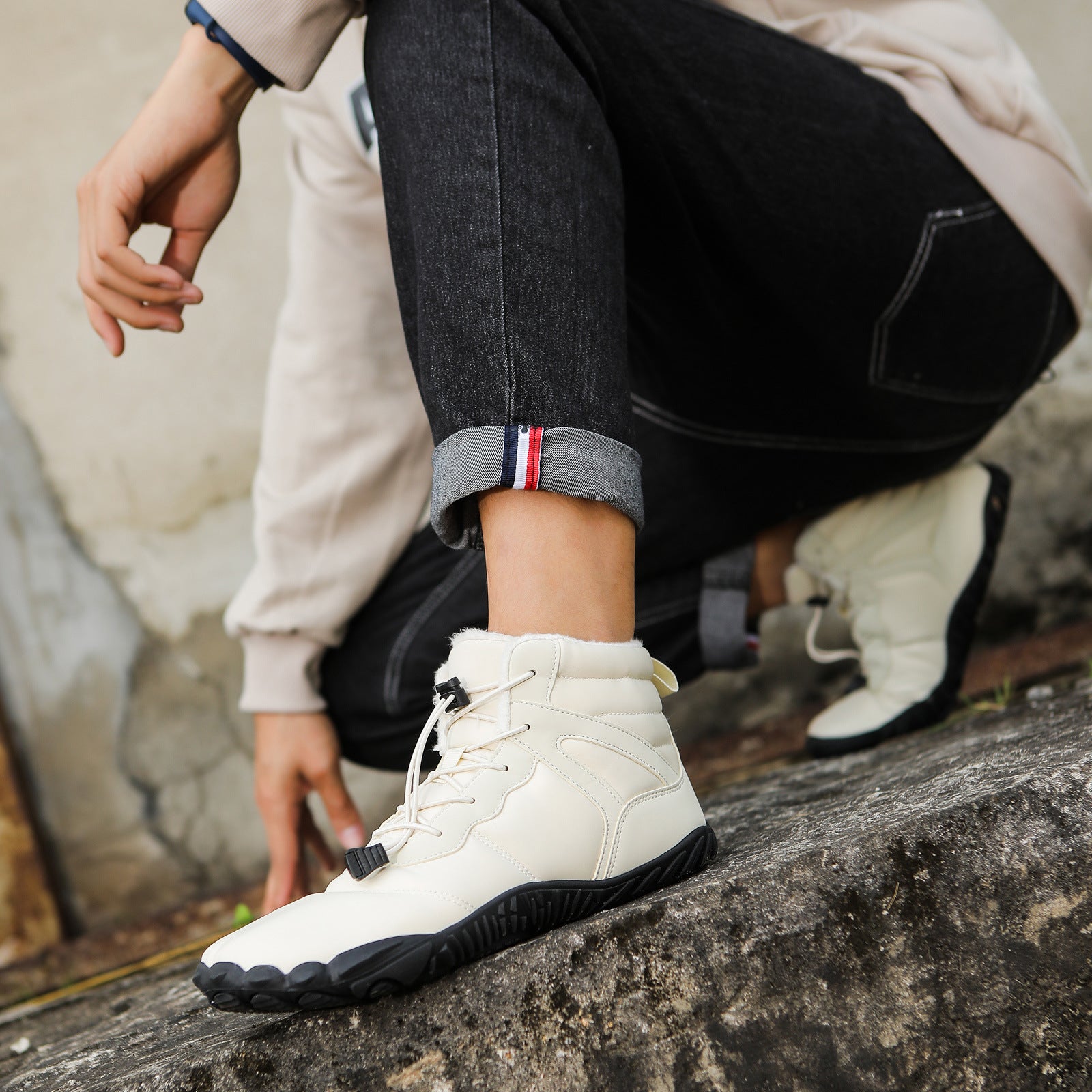 Five-finger Cotton Waterproof Fleece-lined