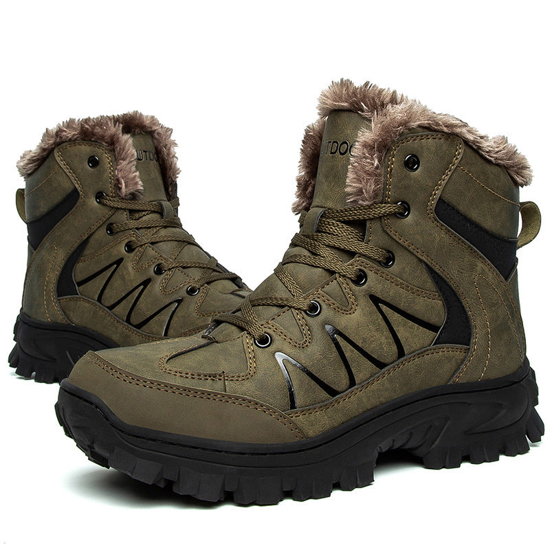 Men's Plus Size Warm High Top Outdoor Shoes