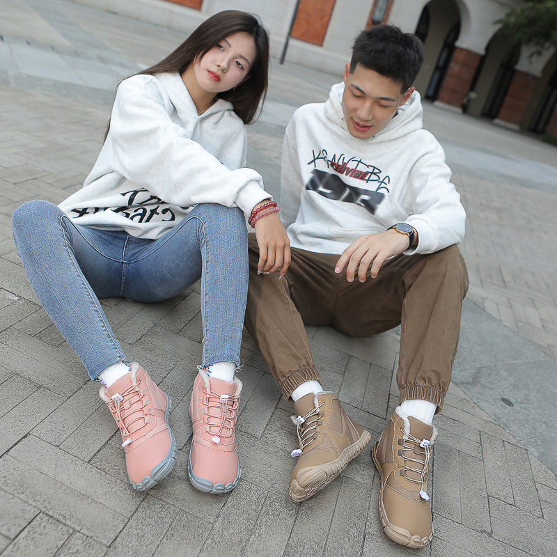 Outdoor Waterproof Fleece-lined Cotton-padded Shoes