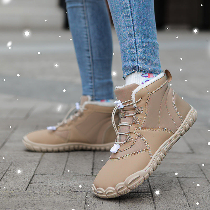 Outdoor Waterproof Fleece-lined Cotton-padded Shoes