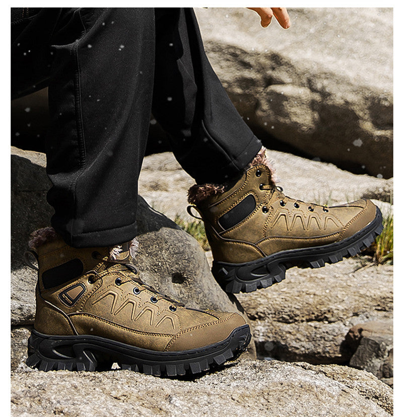 Men's Plus Size Warm High Top Outdoor Shoes