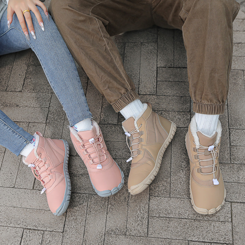 Outdoor Waterproof Fleece-lined Cotton-padded Shoes